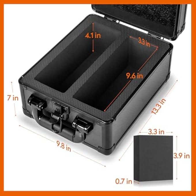 rayihni GRADED CARD STORAGE BOX, PSA SLAB CASE HOLDER FOR GRADED CARDS, TOP LOADERS TRADING CARD STORAGE HARD CASE FOR SPORTS CARDS/GAME CARDS/TRADING CARDS/TOP LOADERS/ONE TOUCH (2 ROW) - Image 3